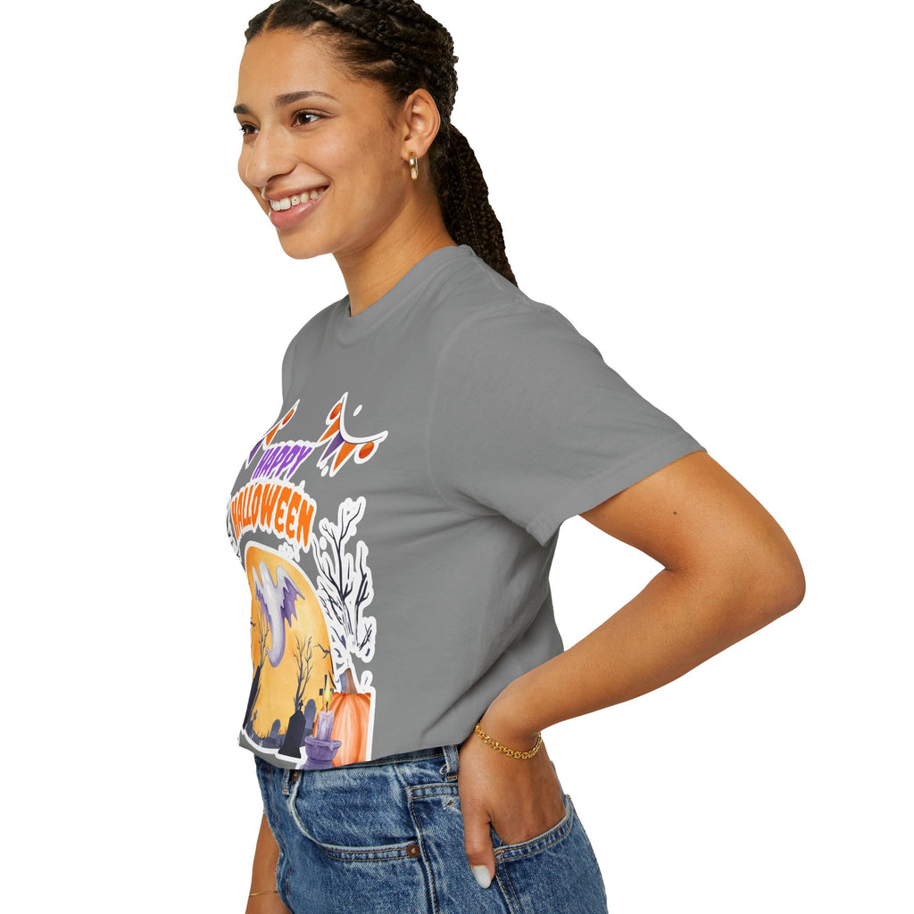 Happy Halloween T-Shirt — Ghost & Pumpkin Halloween Tee