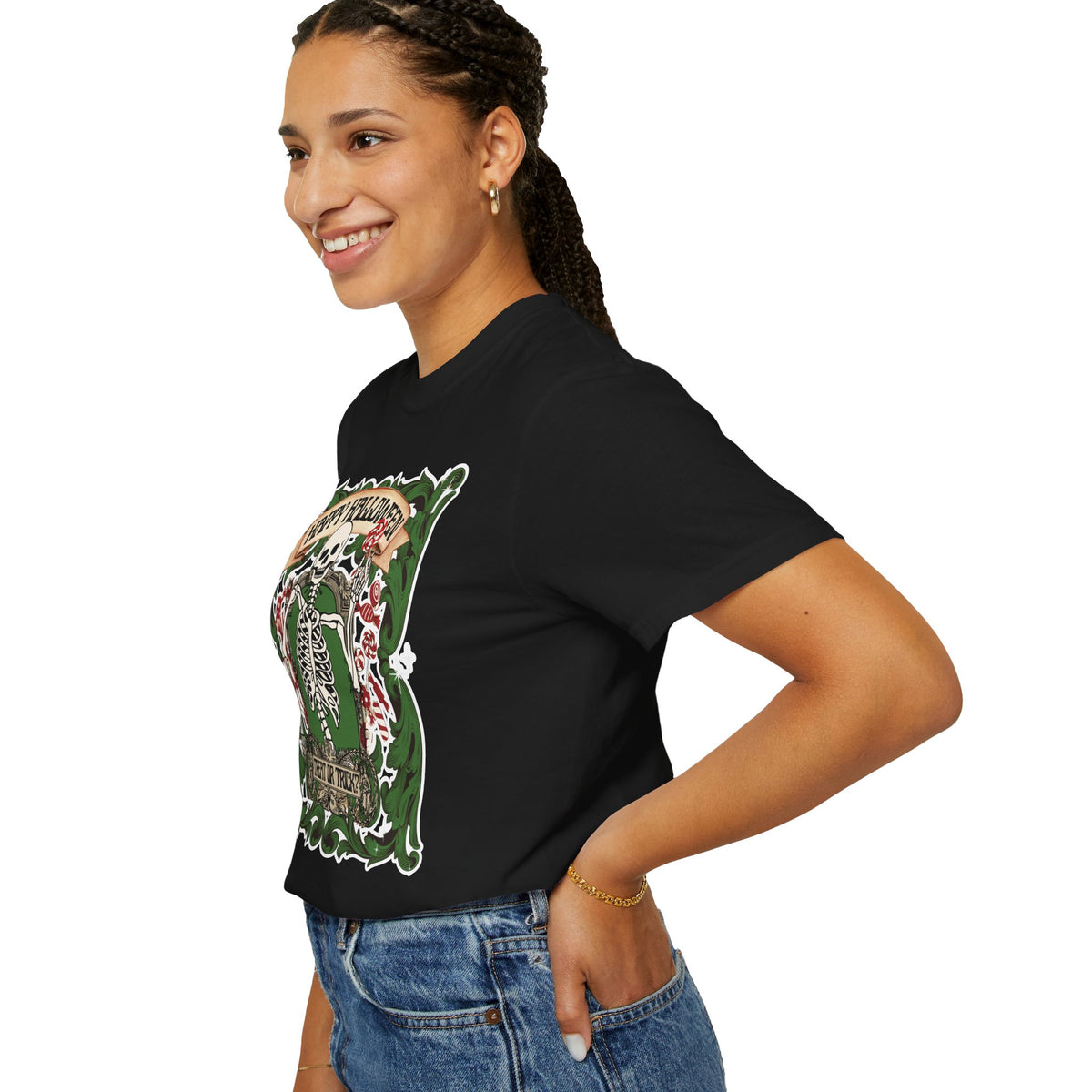 Happy Halloween Skeleton T-Shirt — Vintage Trick or Treat Graphic Tee