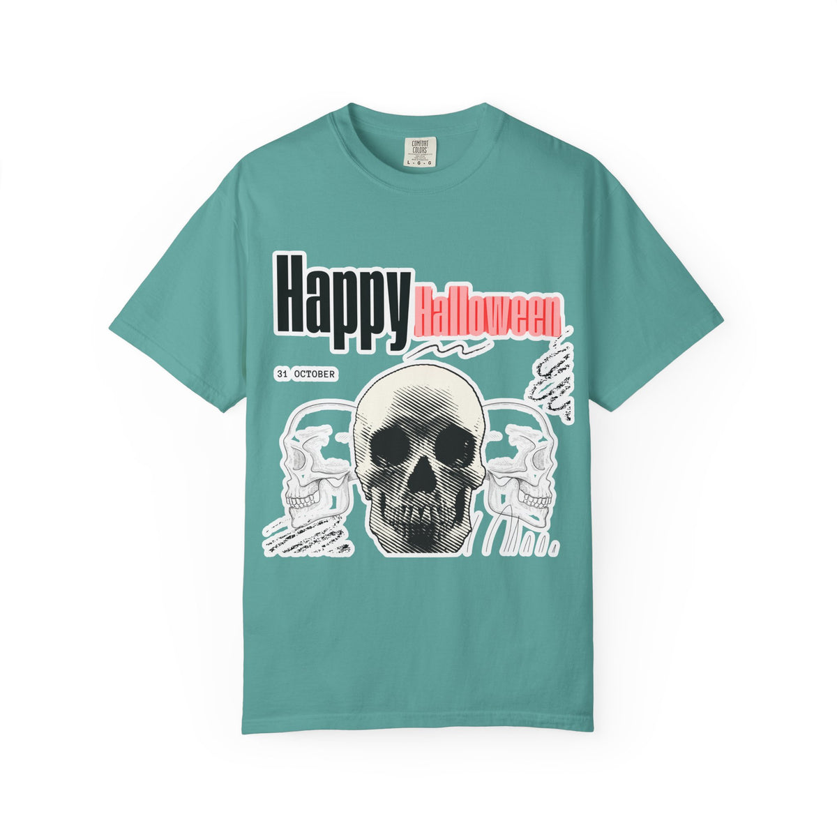Happy Halloween Skull T-Shirt — Graphic Halloween Tee