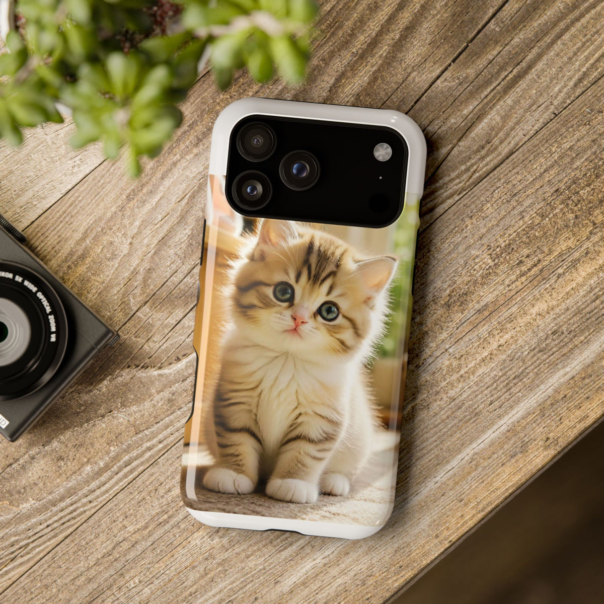 Cute Kitten Magnetic Impact-Resistant Phone Case