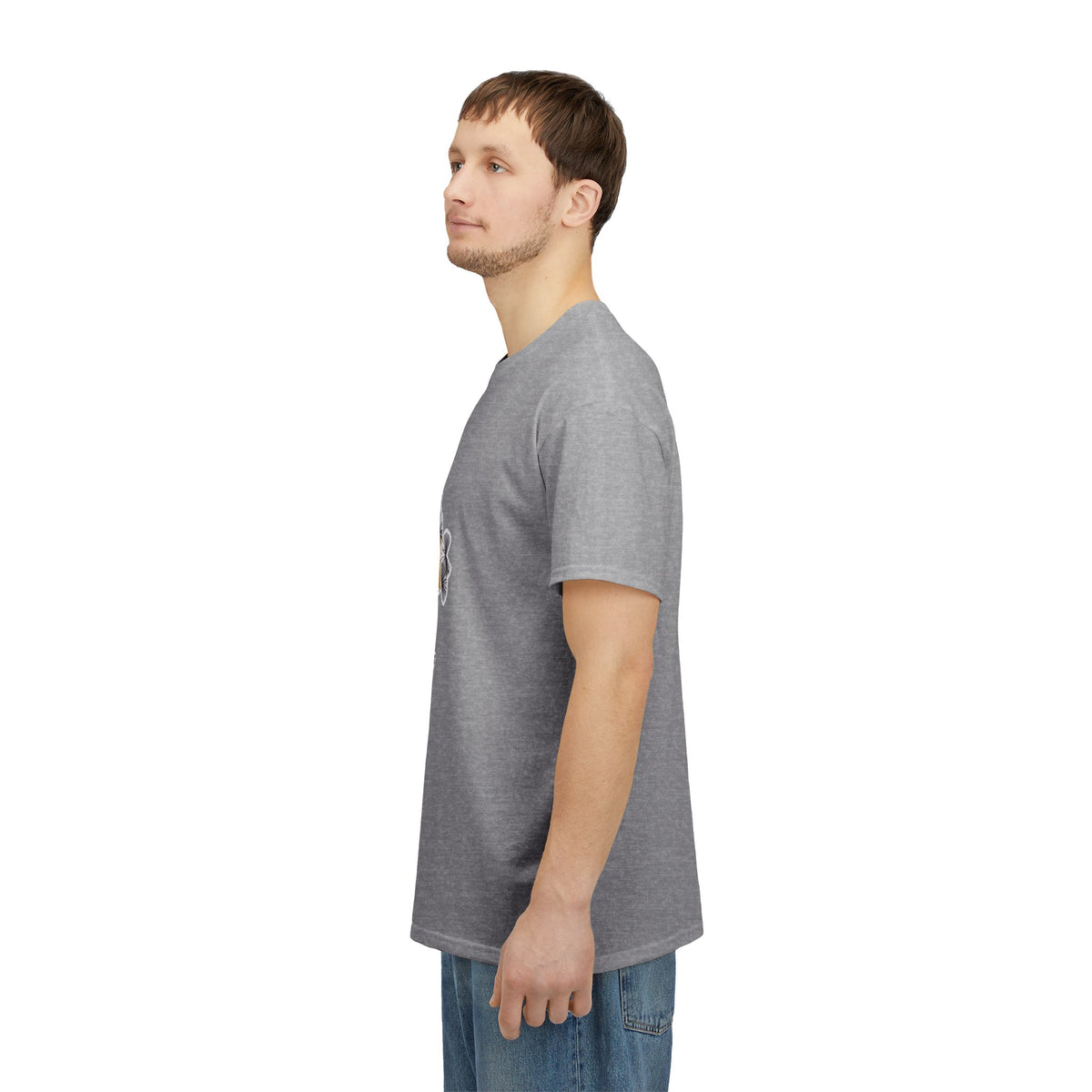 T-Shirt — I Live, I Study Graphic Tee (Minimalist Floral Collage)