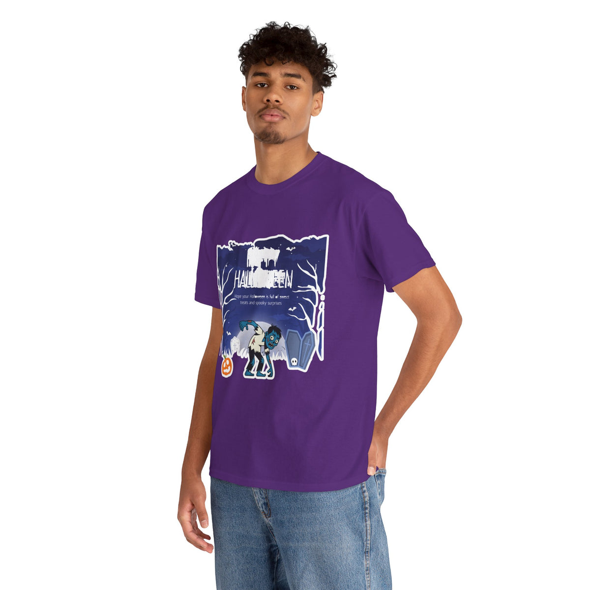 Happy Halloween Cute Witch T-Shirt — Halloween Graphic Tee for Kids & Adults
