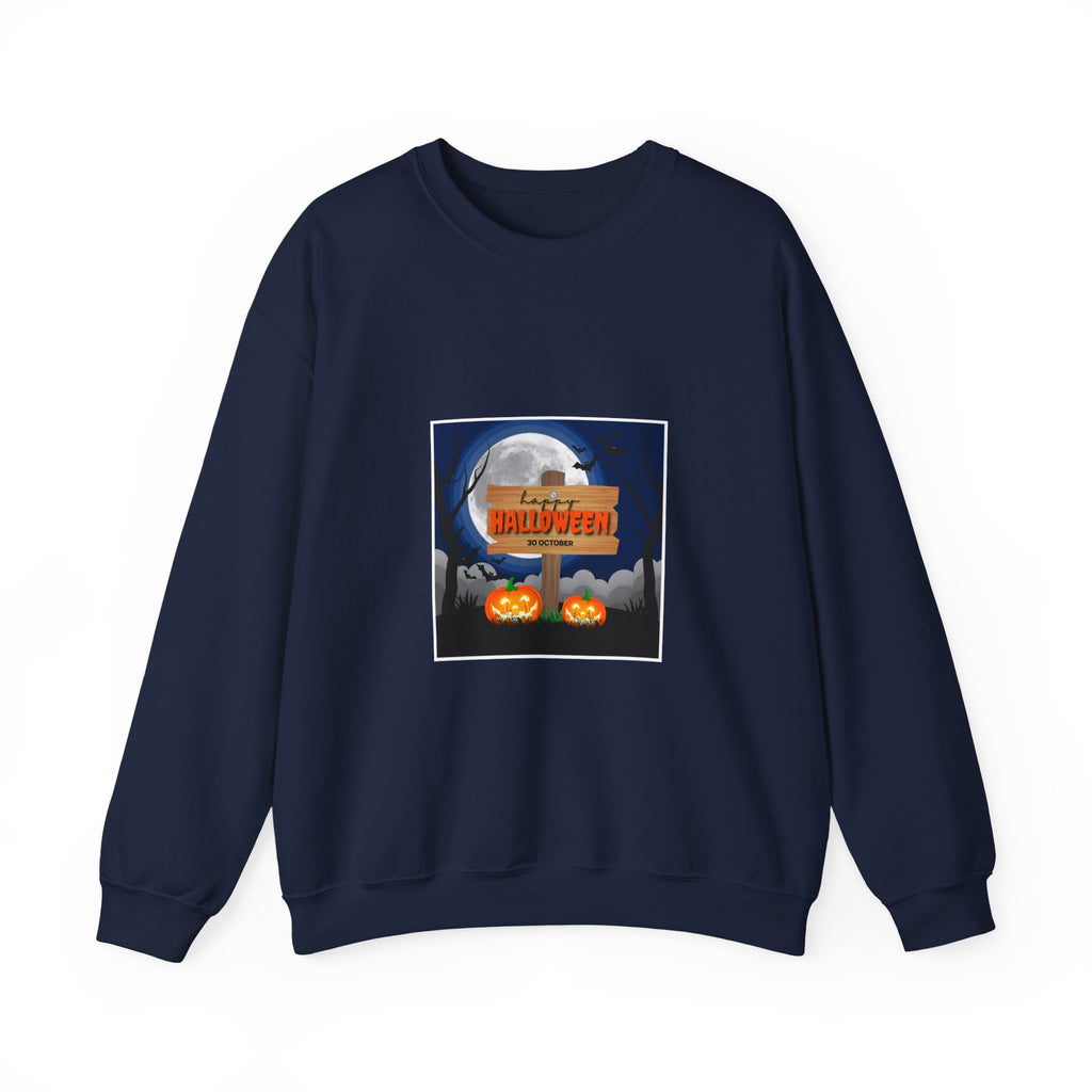 Halloween Crewneck Sweatshirt - Spooky Night Pumpkins Design