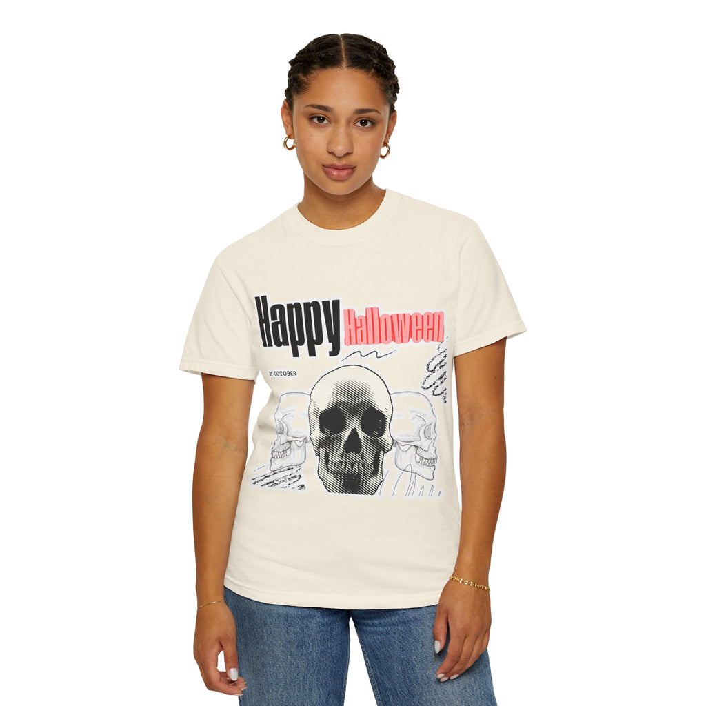 Happy Halloween Skull T-Shirt — Graphic Halloween Tee