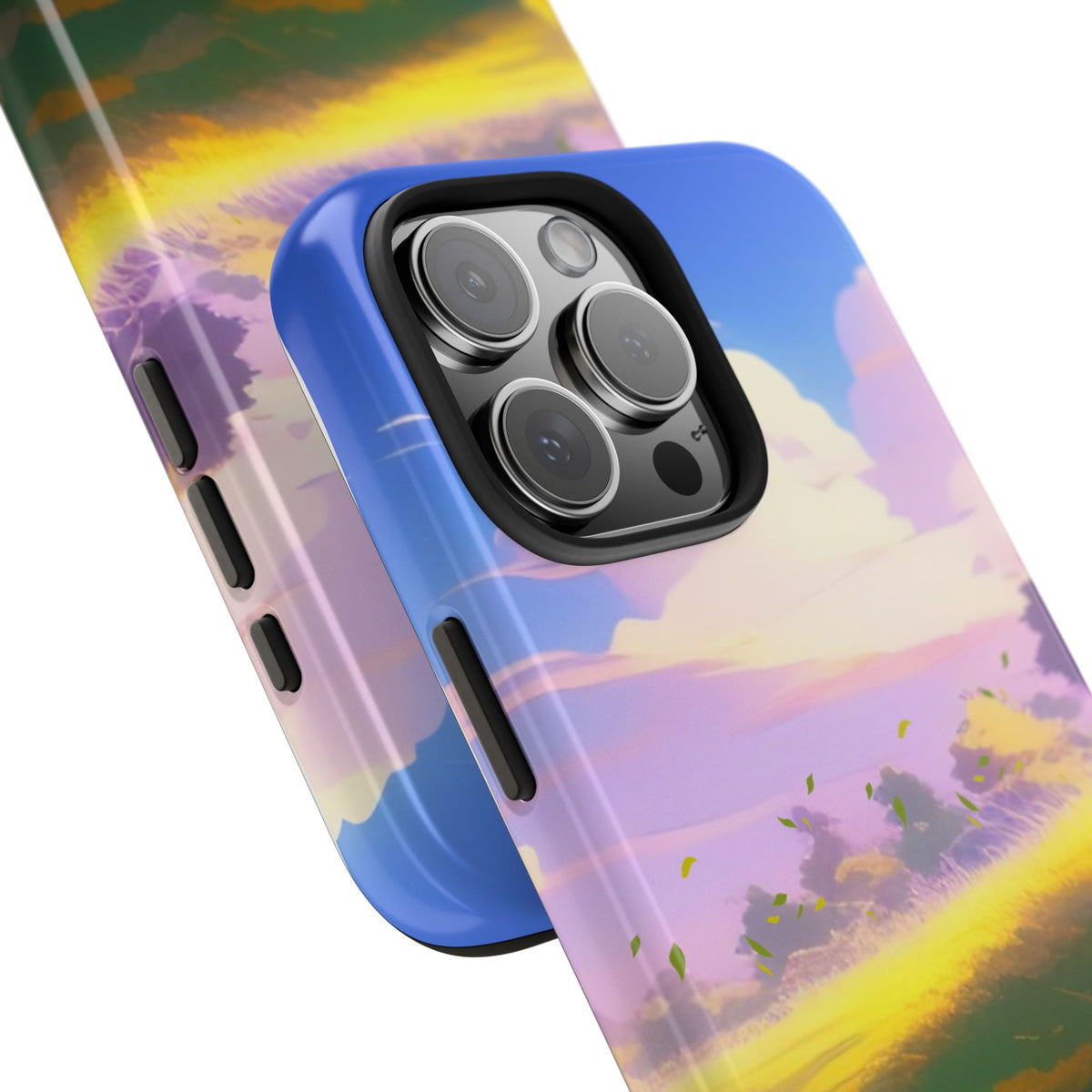 Scenic Sunset Field Tough Phone Case — Pastel Sky Landscape iPhone Case