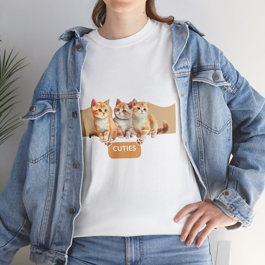 Cute Kittens "Cuties" T-Shirt - Adorable Cat Graphic Tee for Cat Lovers