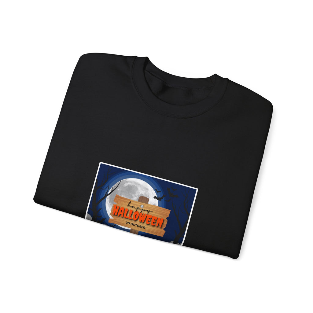 Halloween Crewneck Sweatshirt - Spooky Night Pumpkins Design