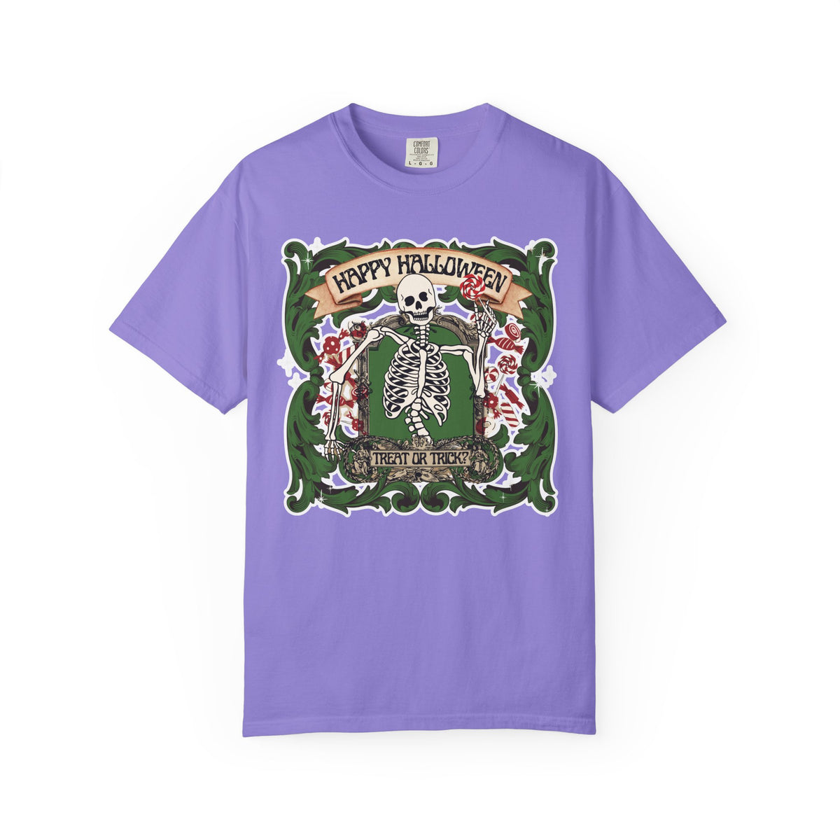 Happy Halloween Skeleton T-Shirt — Vintage Trick or Treat Graphic Tee