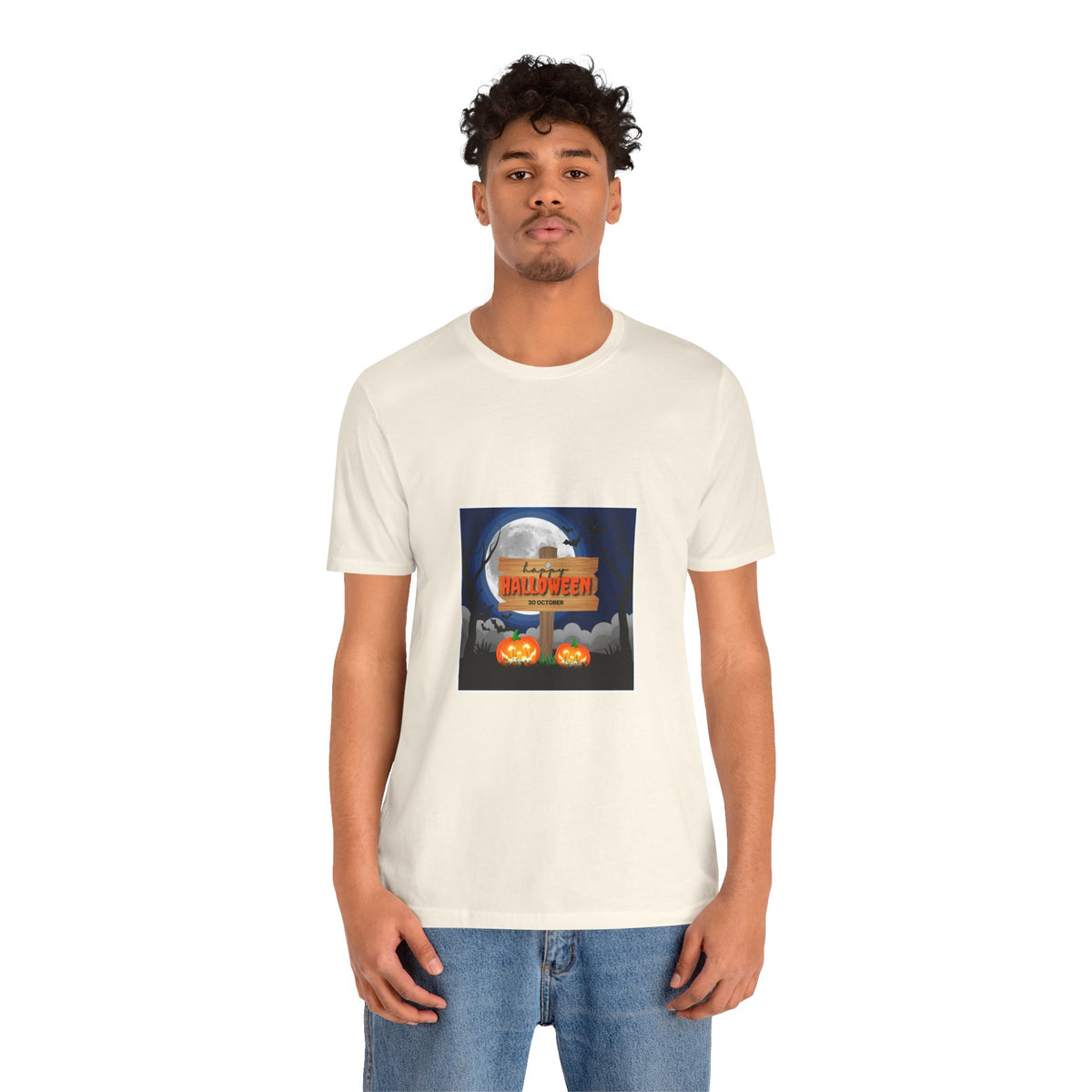Halloween Pumpkin Sign T-Shirt — Happy Halloween Graphic Tee