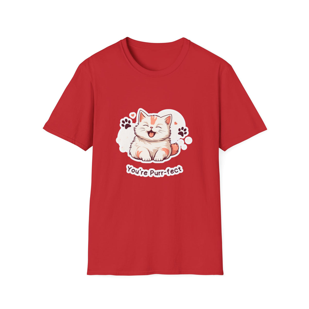 Cat T-Shirt — Cute 'You're Purr-fect' Kitten Graphic Tee