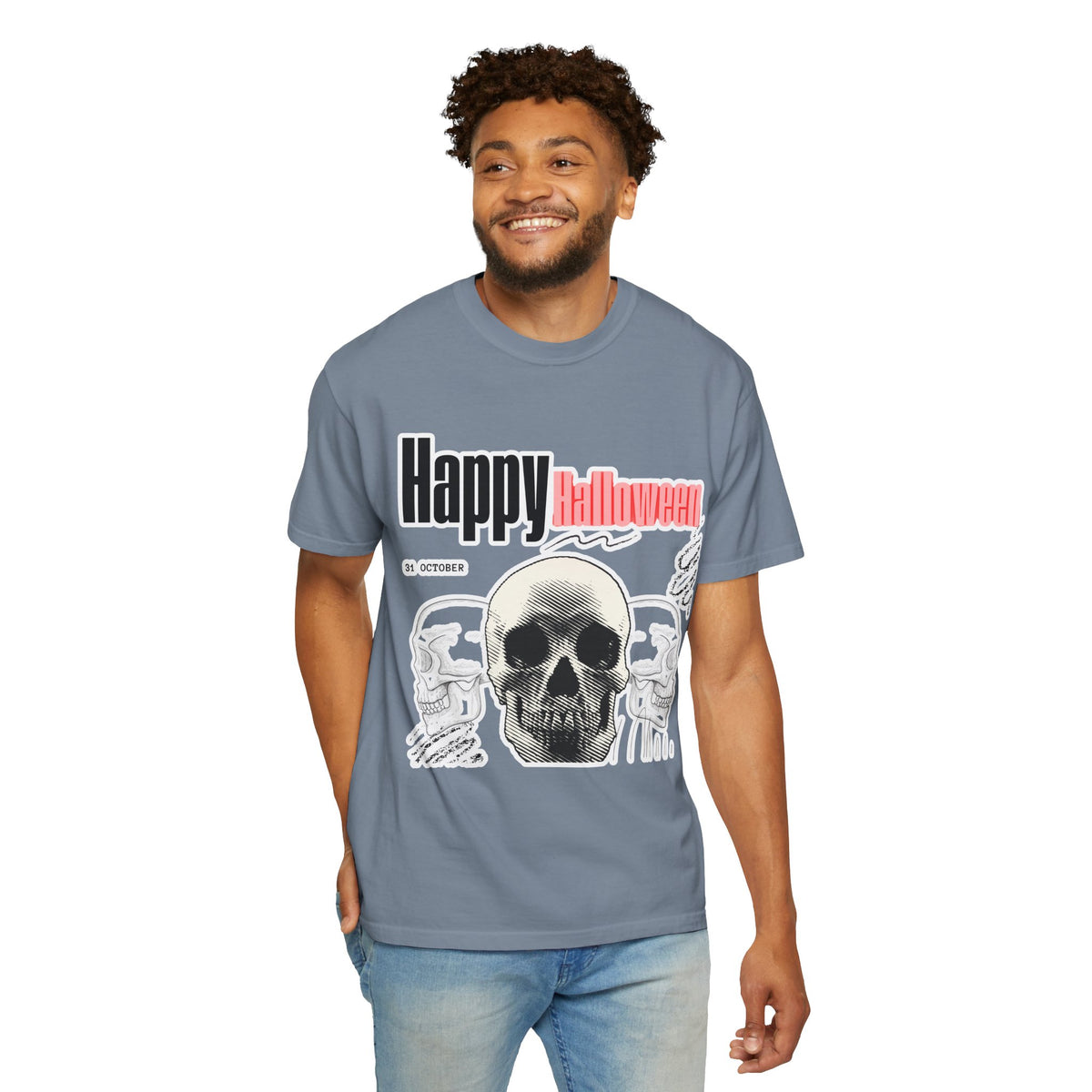 Happy Halloween Skull T-Shirt — Graphic Halloween Tee