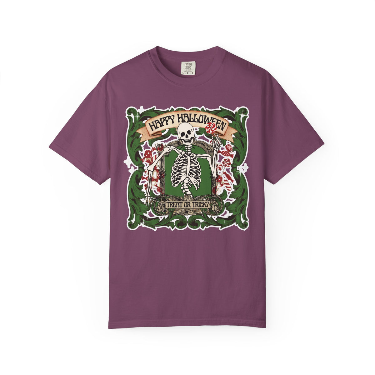 Happy Halloween Skeleton T-Shirt — Vintage Trick or Treat Graphic Tee