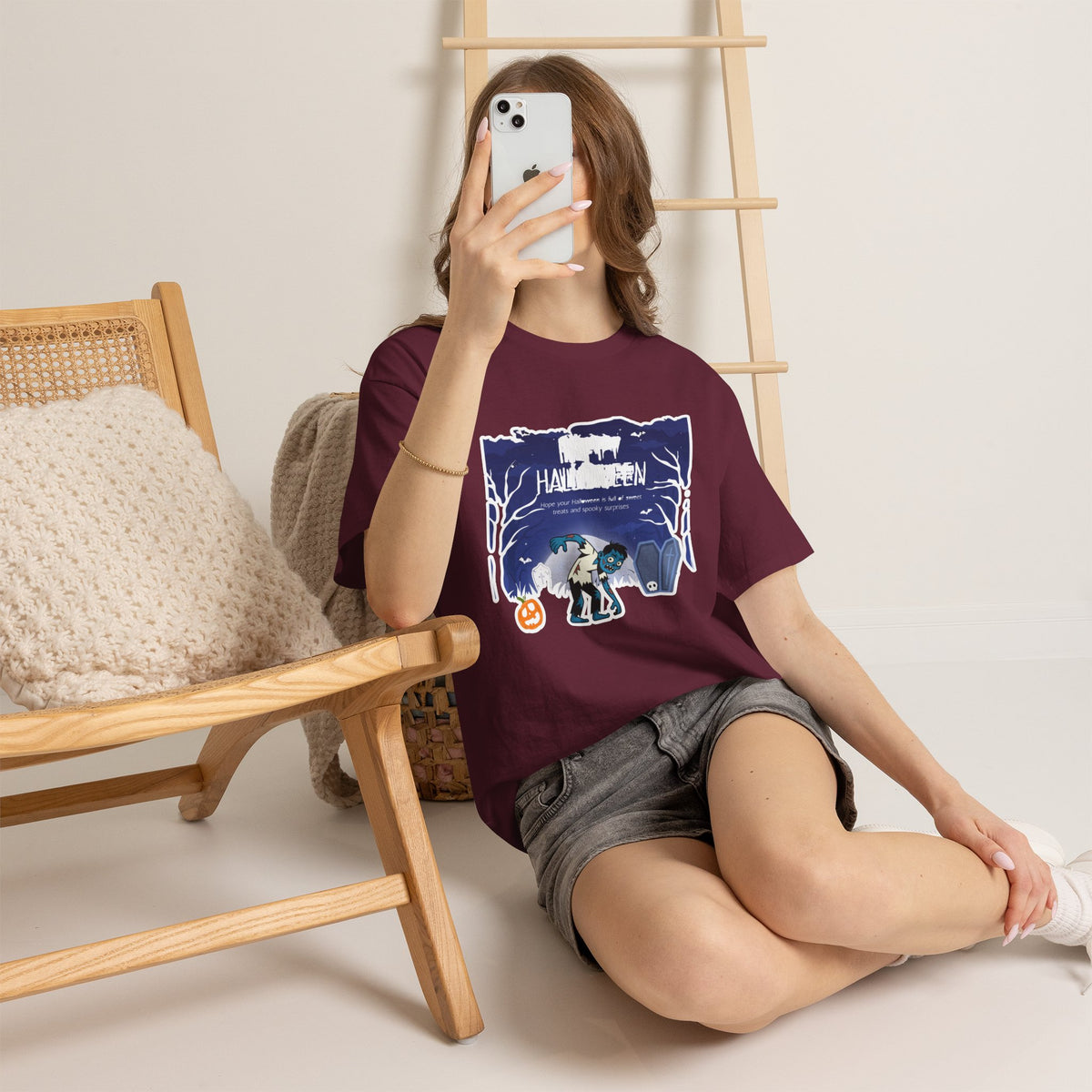 Happy Halloween Cute Witch T-Shirt — Halloween Graphic Tee for Kids & Adults
