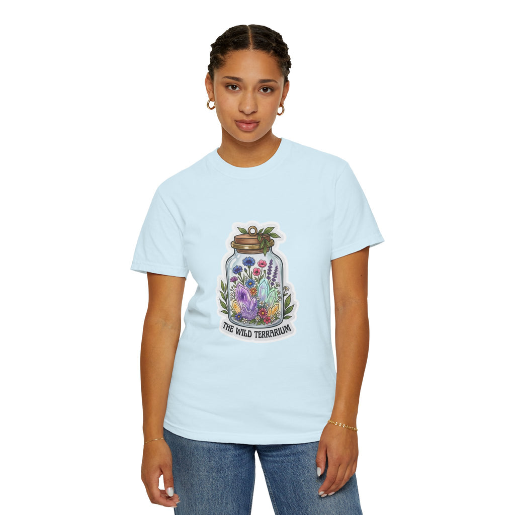 Terrarium Floral T-Shirt — "The Wild Terrarium" Botanical Jar Tee