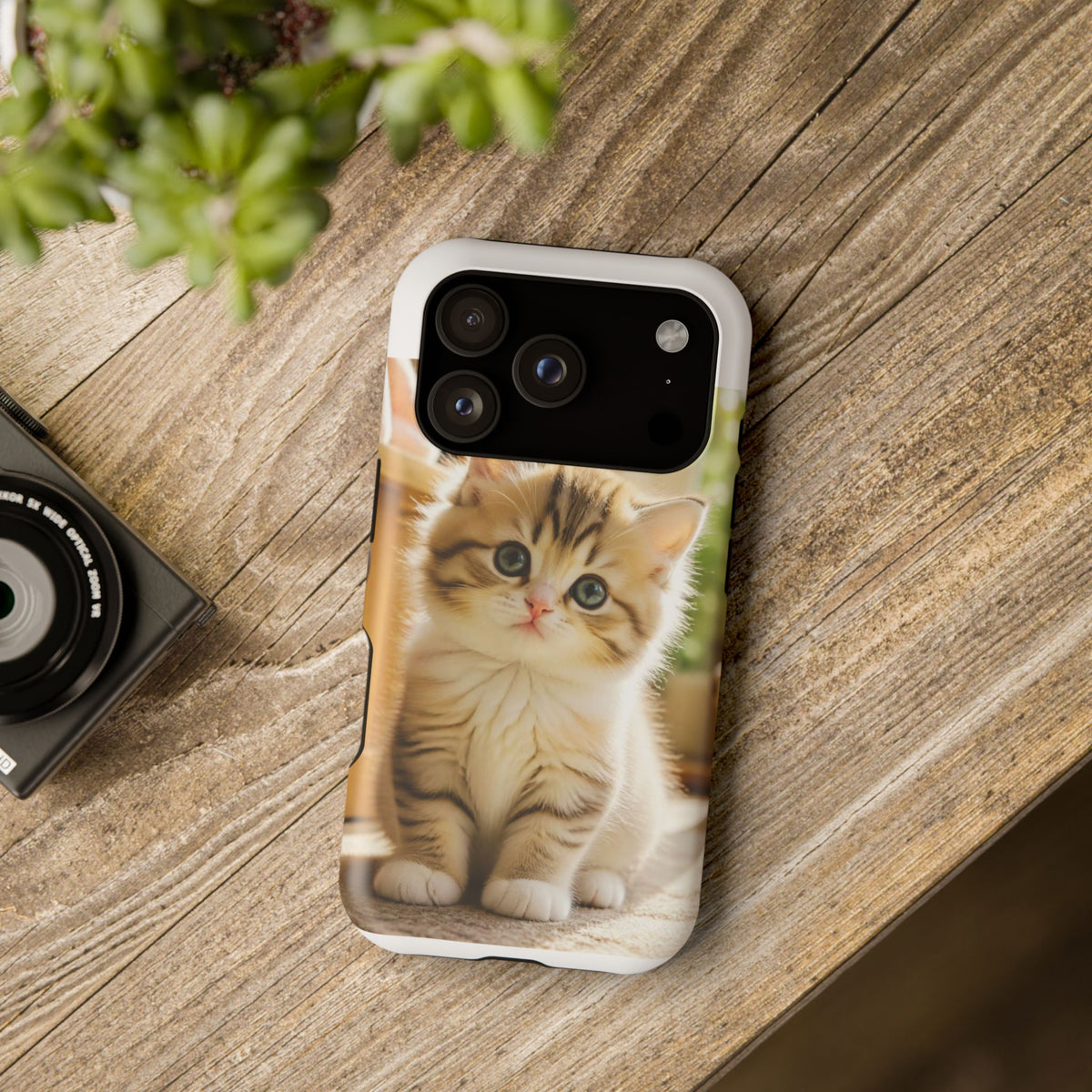 Cute Kitten Magnetic Impact-Resistant Phone Case