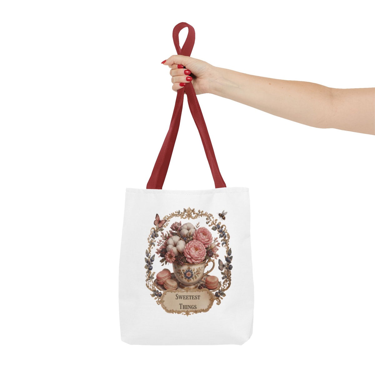 Vintage Floral Bouquet Tote — "Sweetest Things" Canvas Bag