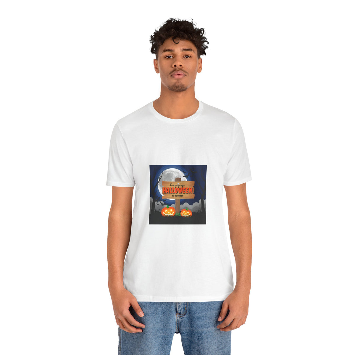 Halloween Pumpkin Sign T-Shirt — Happy Halloween Graphic Tee