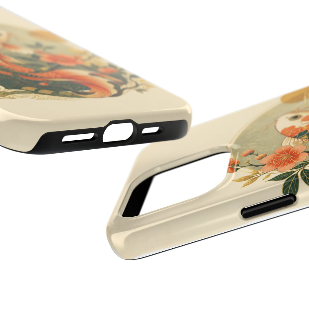 Koi Blossom Tough Phone Case — Vintage Japanese Fish Design