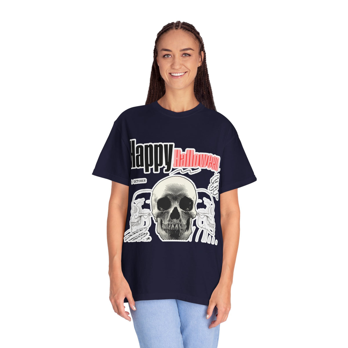 Happy Halloween Skull T-Shirt — Graphic Halloween Tee