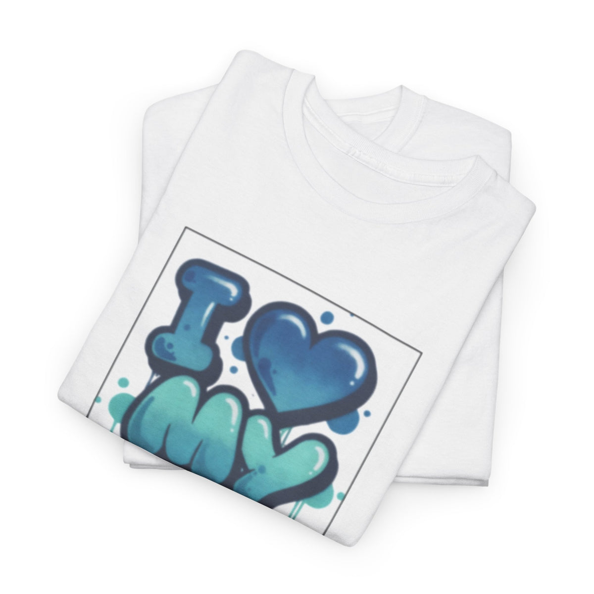I LOVE My GF T-Shirt — Cute Blue Graffiti Love Tee for Girlfriend Gifts