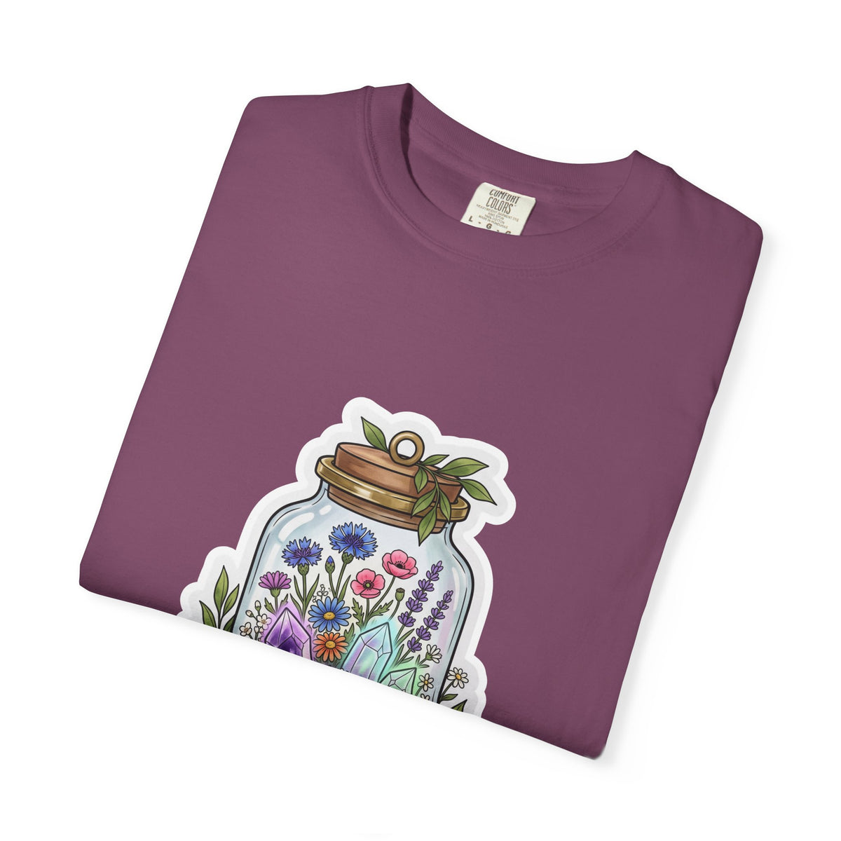 Terrarium Floral T-Shirt — "The Wild Terrarium" Botanical Jar Tee