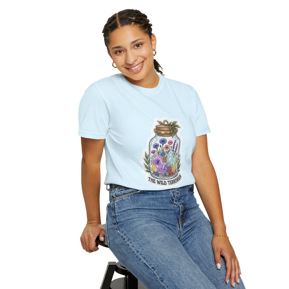 Terrarium Floral T-Shirt — "The Wild Terrarium" Botanical Jar Tee