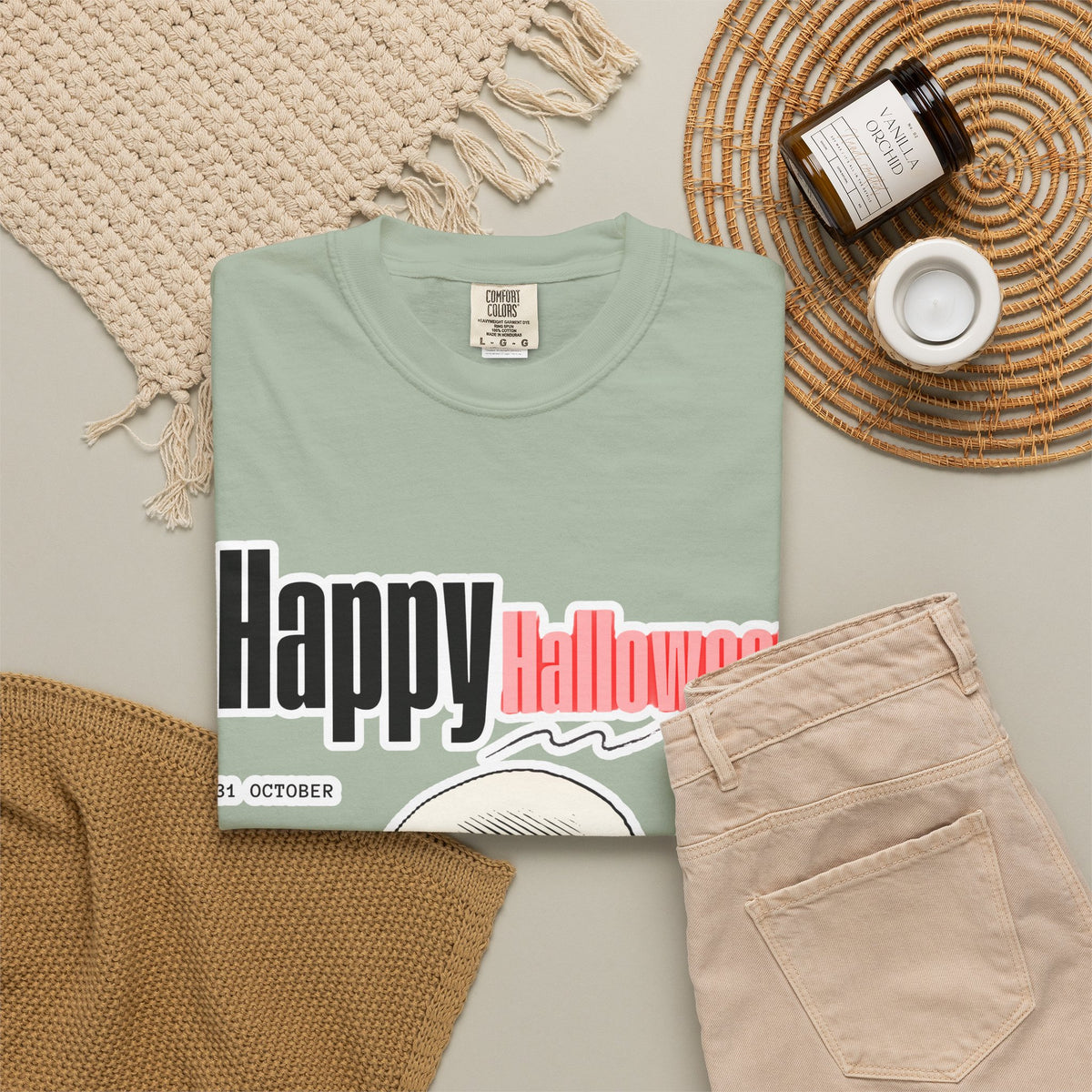 Happy Halloween Skull T-Shirt — Graphic Halloween Tee