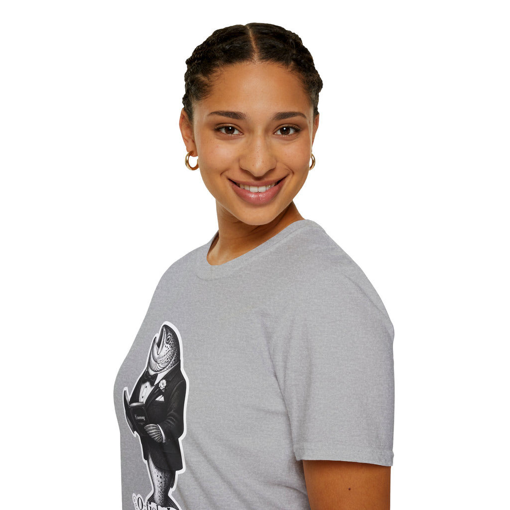 Salmon Gentleman T-Shirt — Dapper Fish Graphic Tee