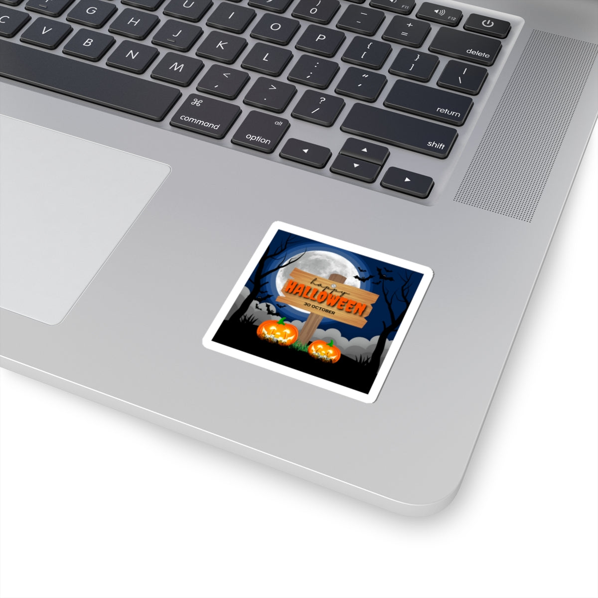 Happy Halloween Pumpkin Sticker — Halloween Kiss-Cut Decal (30 October)