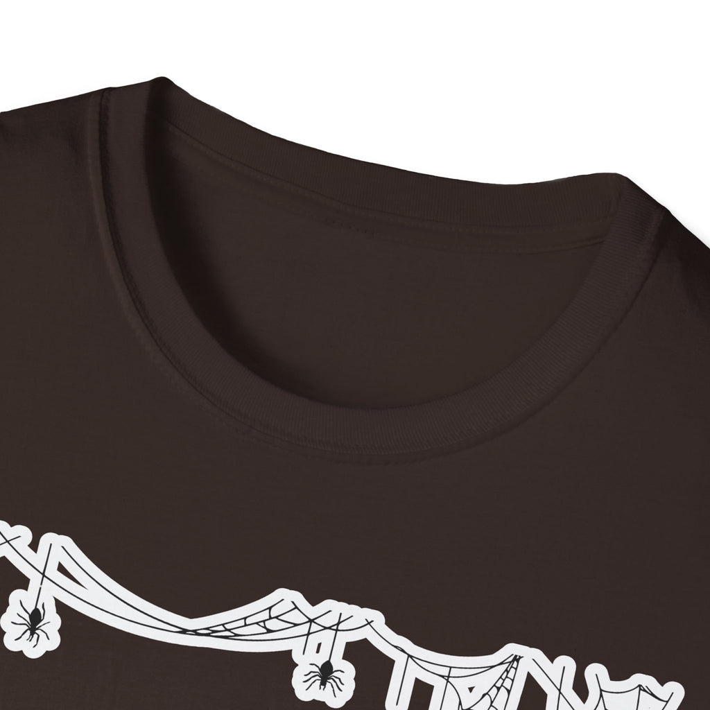 Halloween Moon Silhouette T-Shirt — Spooky Graveyard Pumpkin Scene