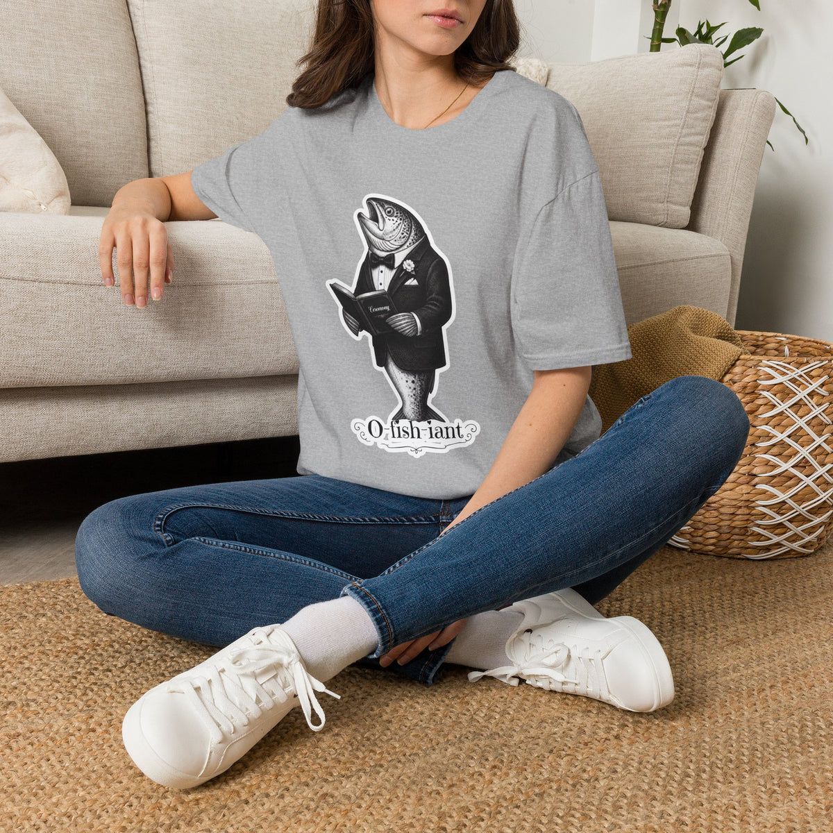 Salmon Gentleman T-Shirt — Dapper Fish Graphic Tee