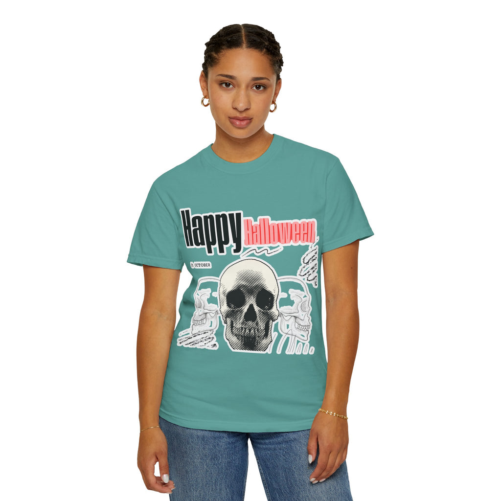 Happy Halloween Skull T-Shirt — Graphic Halloween Tee