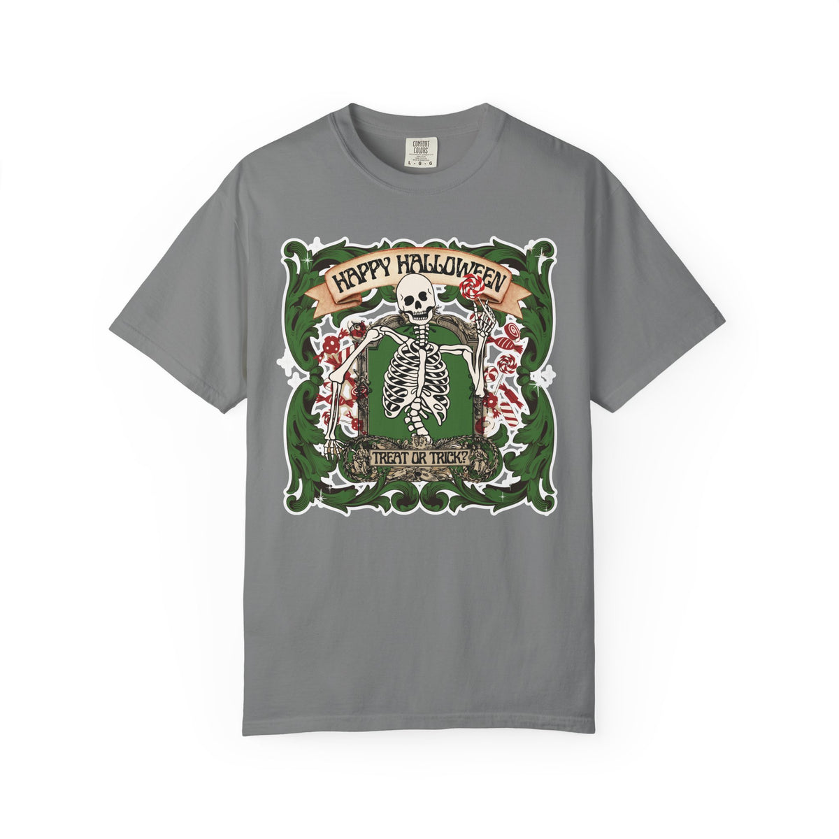 Happy Halloween Skeleton T-Shirt — Vintage Trick or Treat Graphic Tee