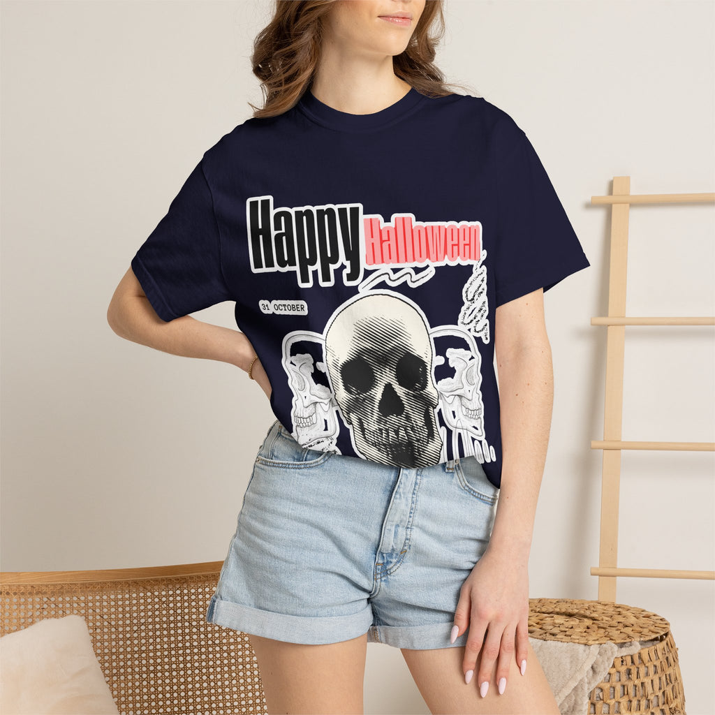 Happy Halloween Skull T-Shirt — Graphic Halloween Tee