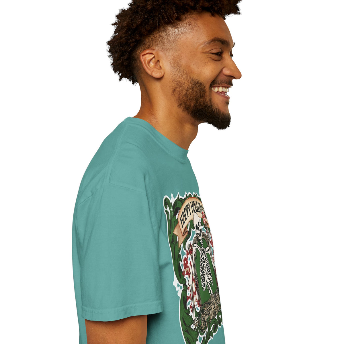 Happy Halloween Skeleton T-Shirt — Vintage Trick or Treat Graphic Tee