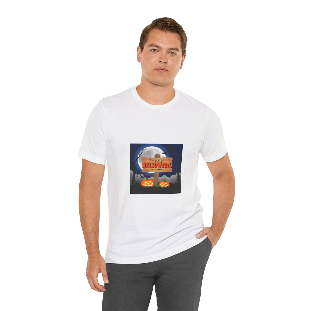 Halloween Pumpkin Sign T-Shirt — Happy Halloween Graphic Tee
