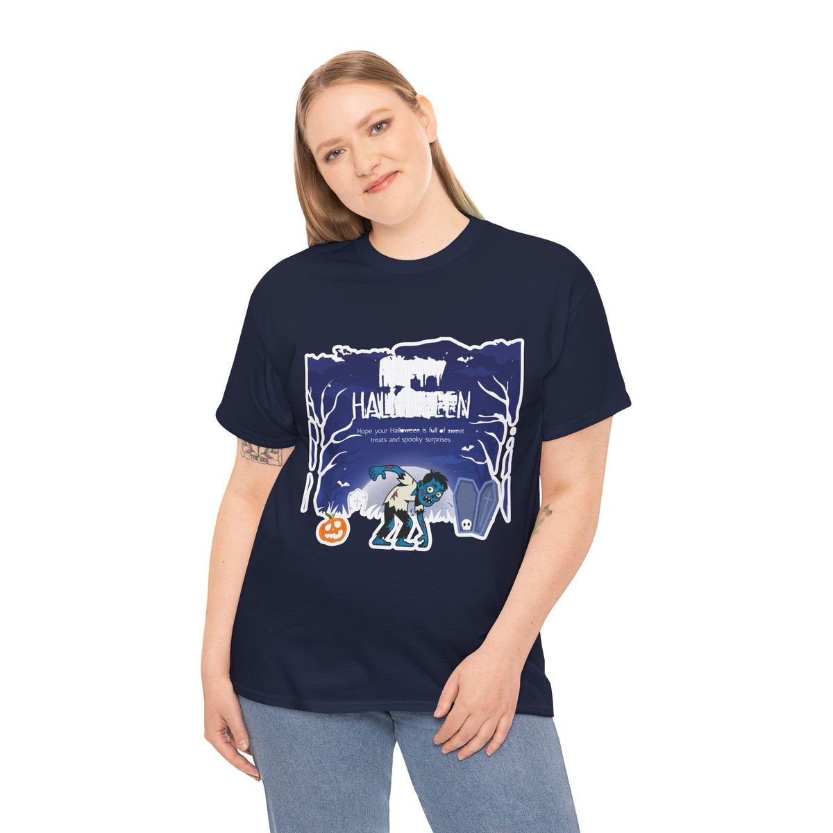 Happy Halloween Cute Witch T-Shirt — Halloween Graphic Tee for Kids & Adults