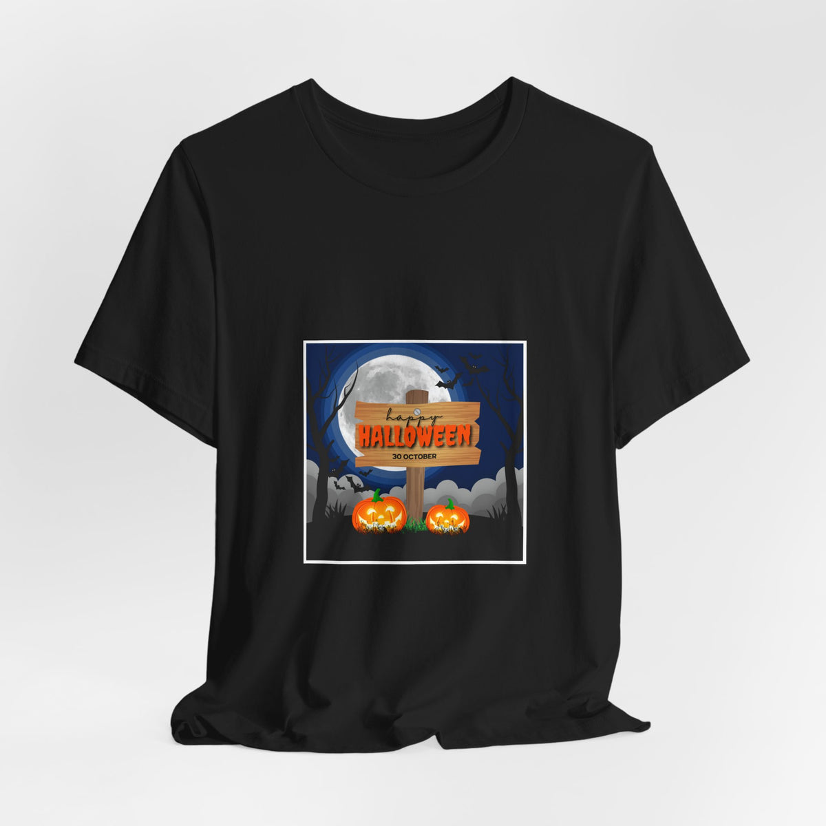 Halloween Pumpkin Sign T-Shirt — Happy Halloween Graphic Tee