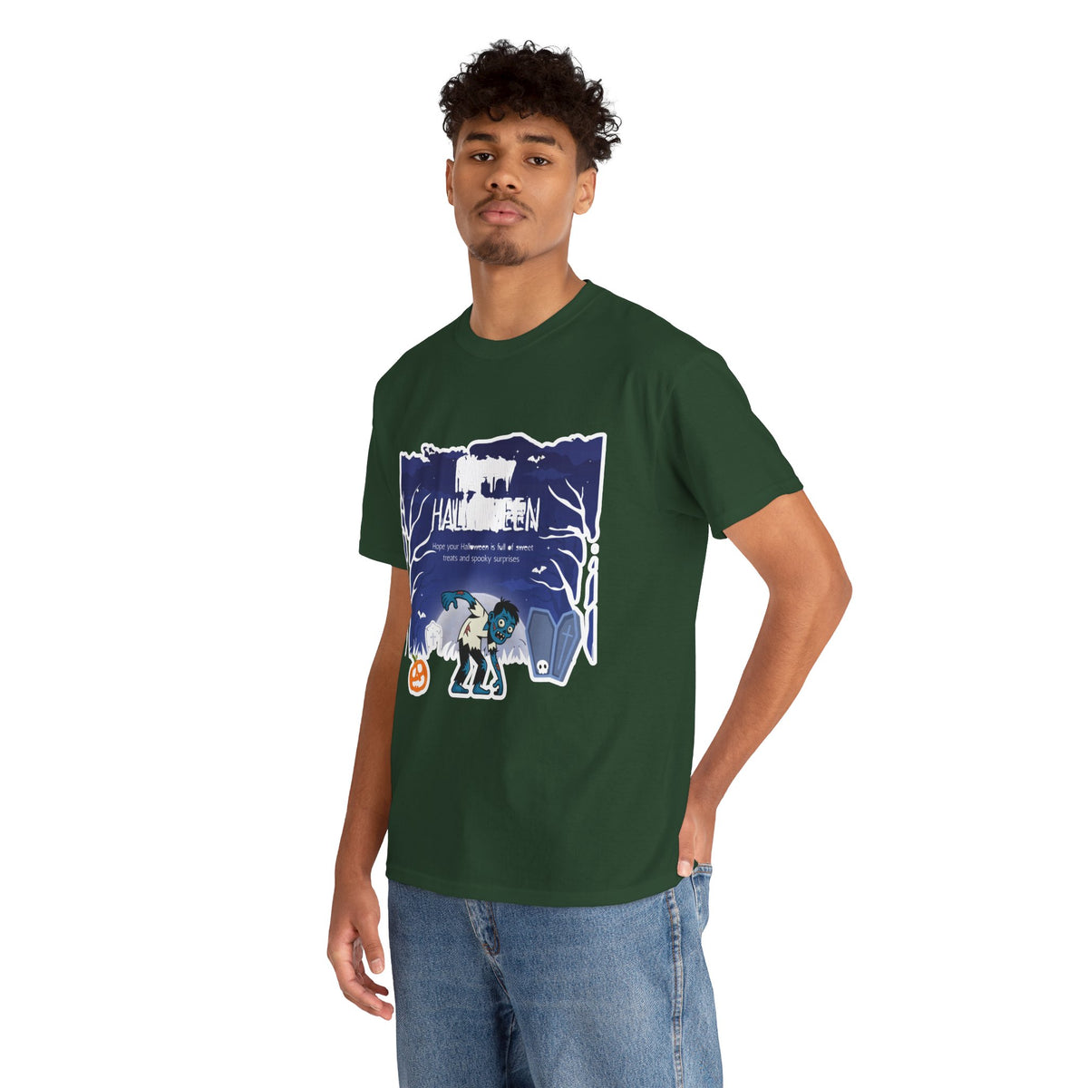 Happy Halloween Cute Witch T-Shirt — Halloween Graphic Tee for Kids & Adults