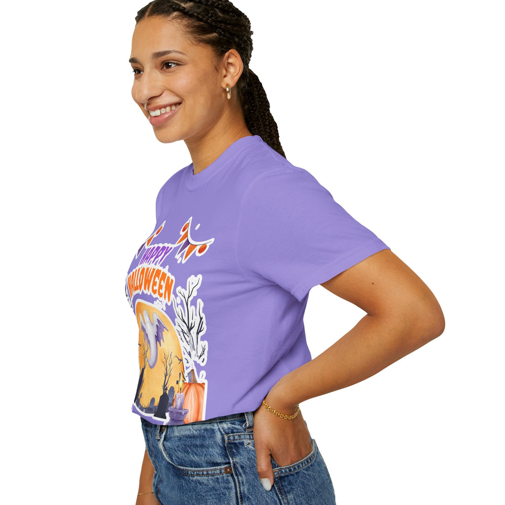 Happy Halloween T-Shirt — Ghost & Pumpkin Halloween Tee
