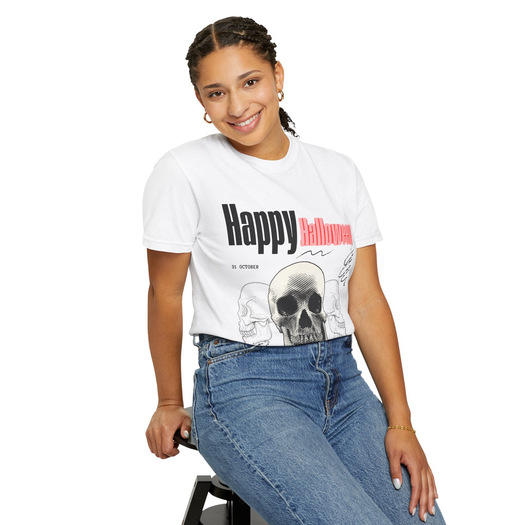 Happy Halloween Skull T-Shirt — Graphic Halloween Tee