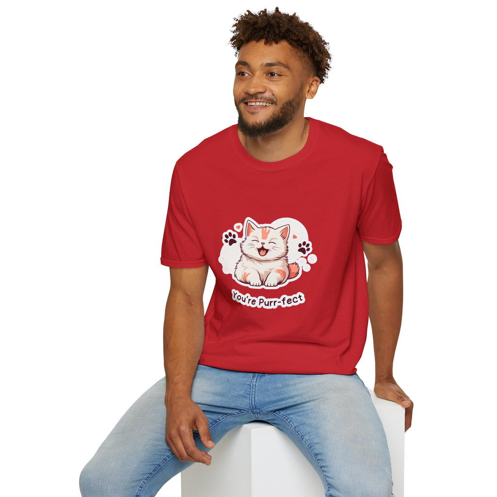 Cat T-Shirt — Cute 'You're Purr-fect' Kitten Graphic Tee