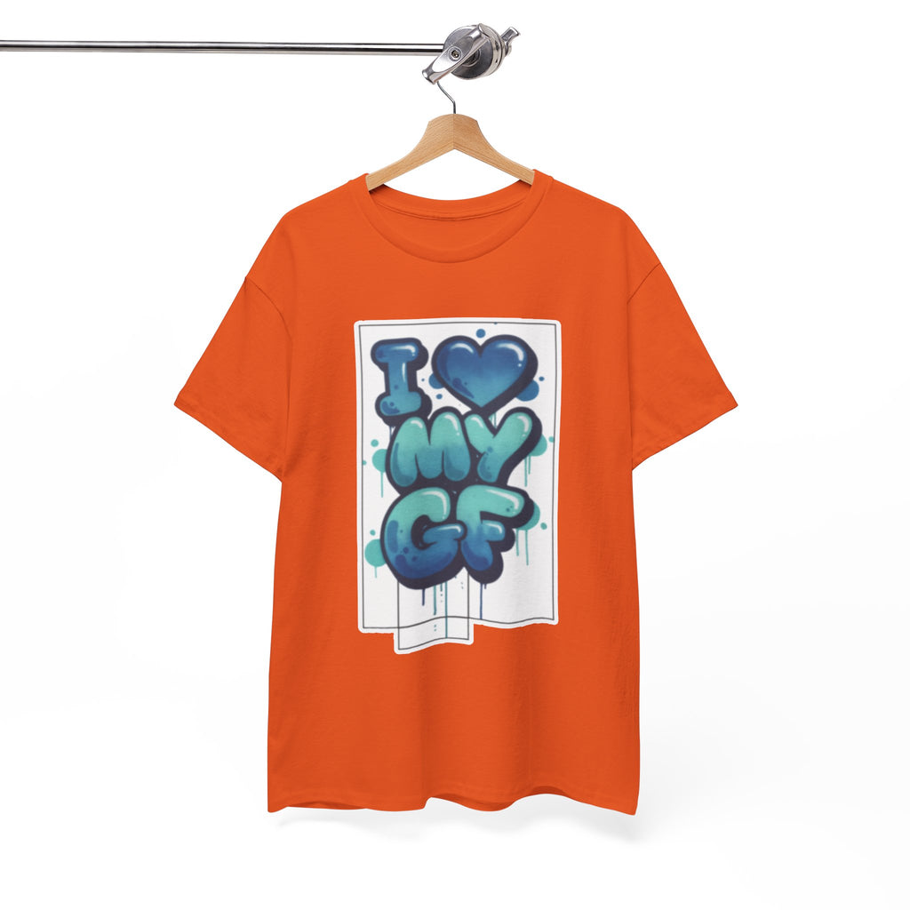 I LOVE My GF T-Shirt — Cute Blue Graffiti Love Tee for Girlfriend Gifts