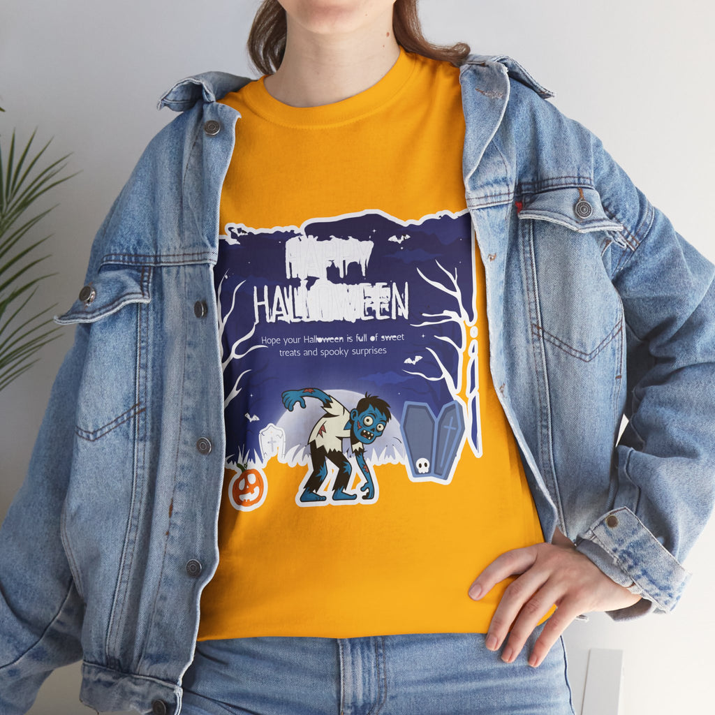 Happy Halloween Cute Witch T-Shirt — Halloween Graphic Tee for Kids & Adults