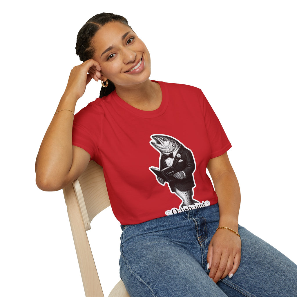 Salmon Gentleman T-Shirt — Dapper Fish Graphic Tee