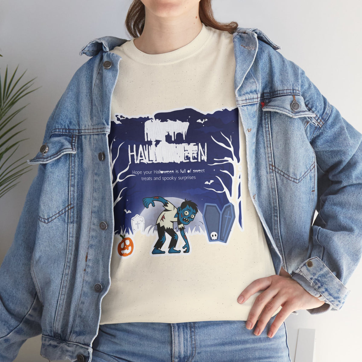 Happy Halloween Cute Witch T-Shirt — Halloween Graphic Tee for Kids & Adults