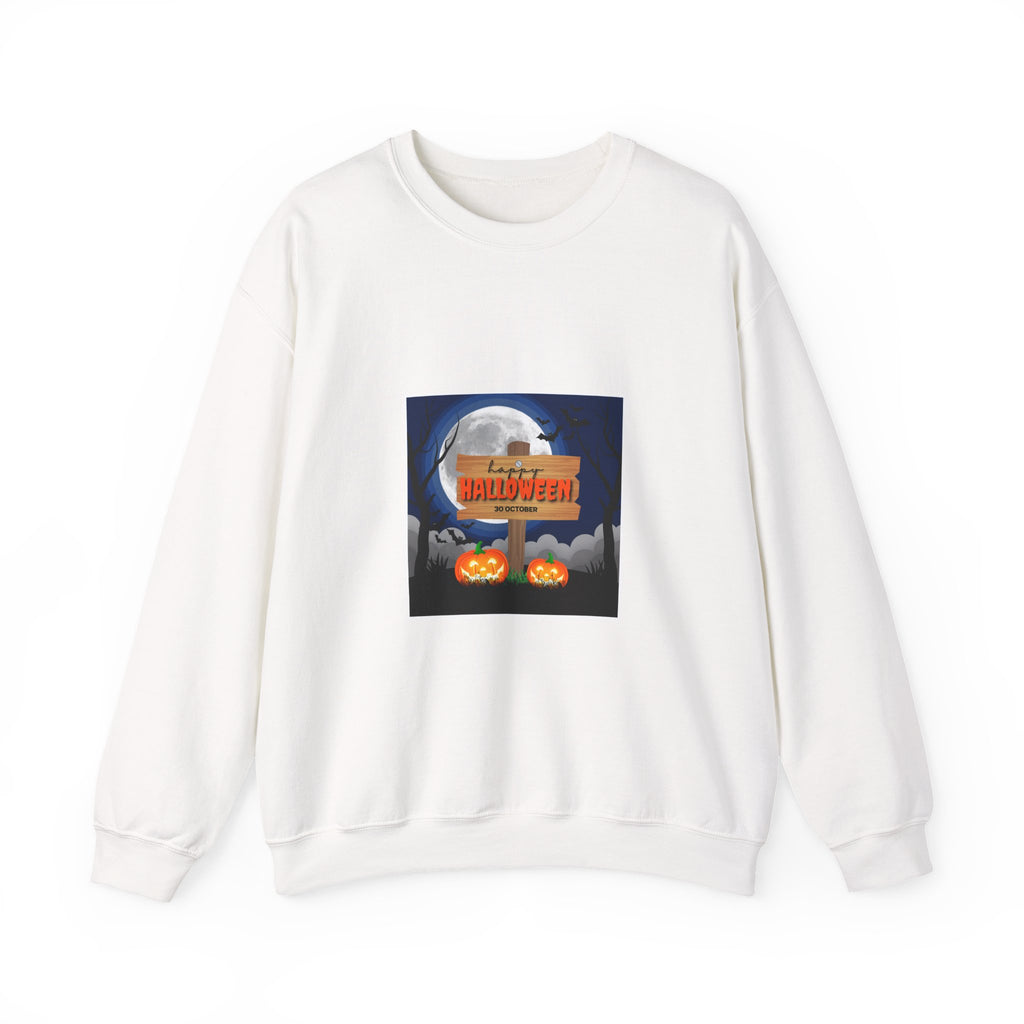 Halloween Crewneck Sweatshirt - Spooky Night Pumpkins Design