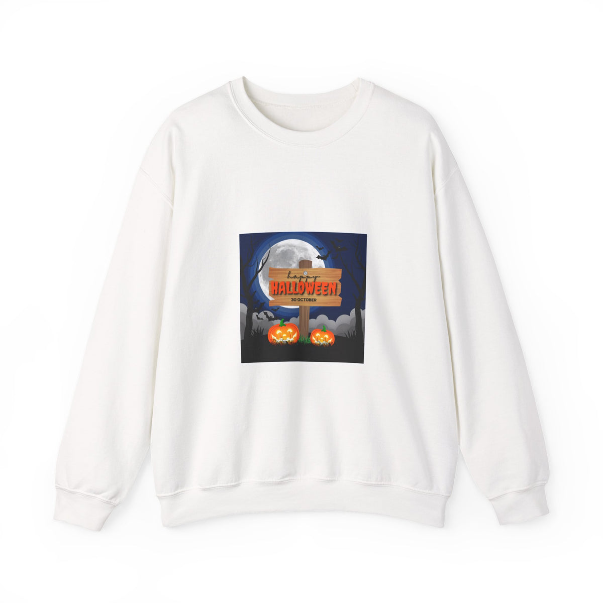 Halloween Crewneck Sweatshirt - Spooky Night Pumpkins Design