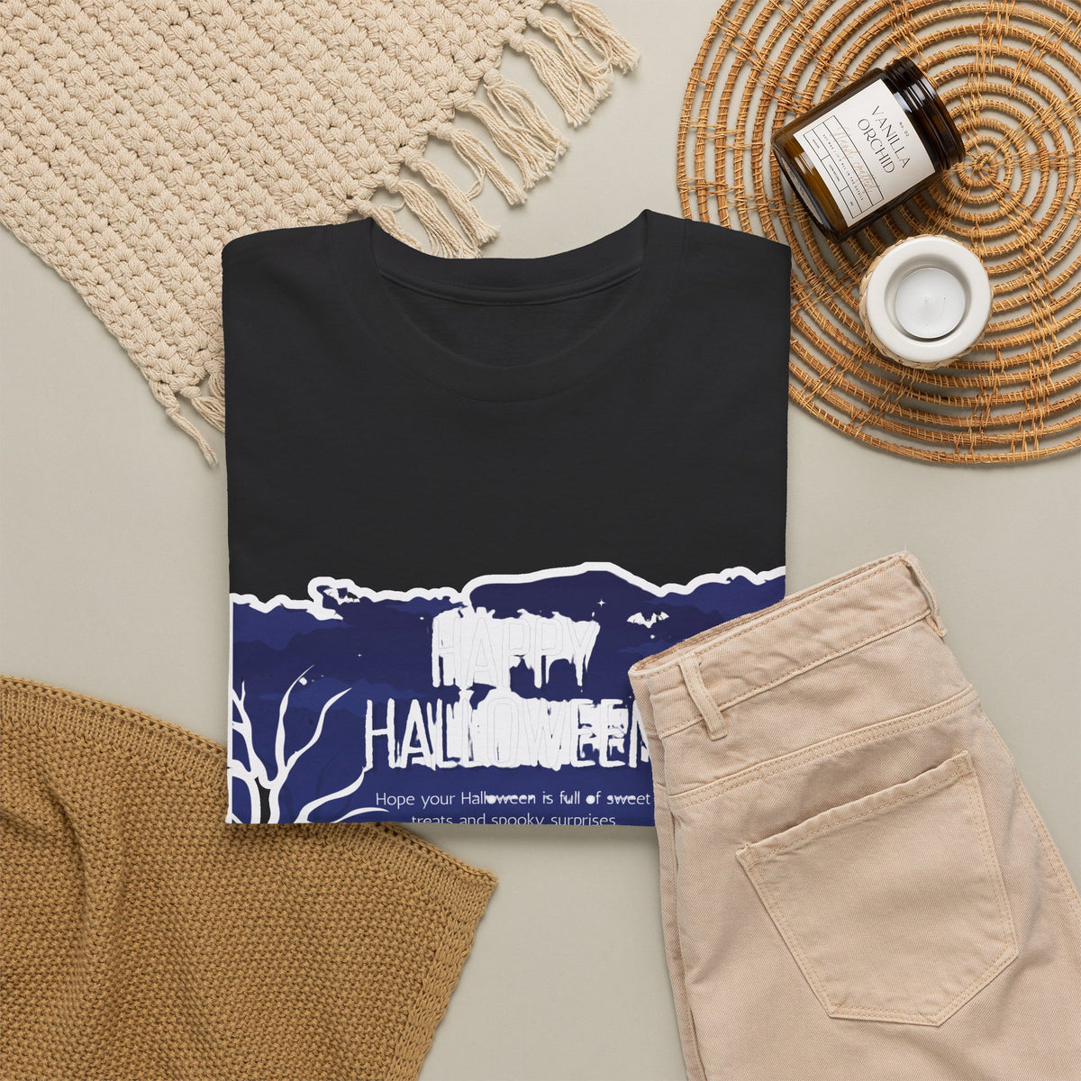 Happy Halloween Cute Witch T-Shirt — Halloween Graphic Tee for Kids & Adults