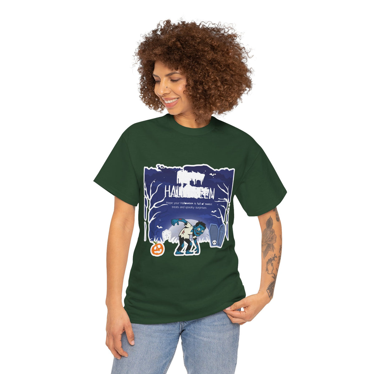 Happy Halloween Cute Witch T-Shirt — Halloween Graphic Tee for Kids & Adults